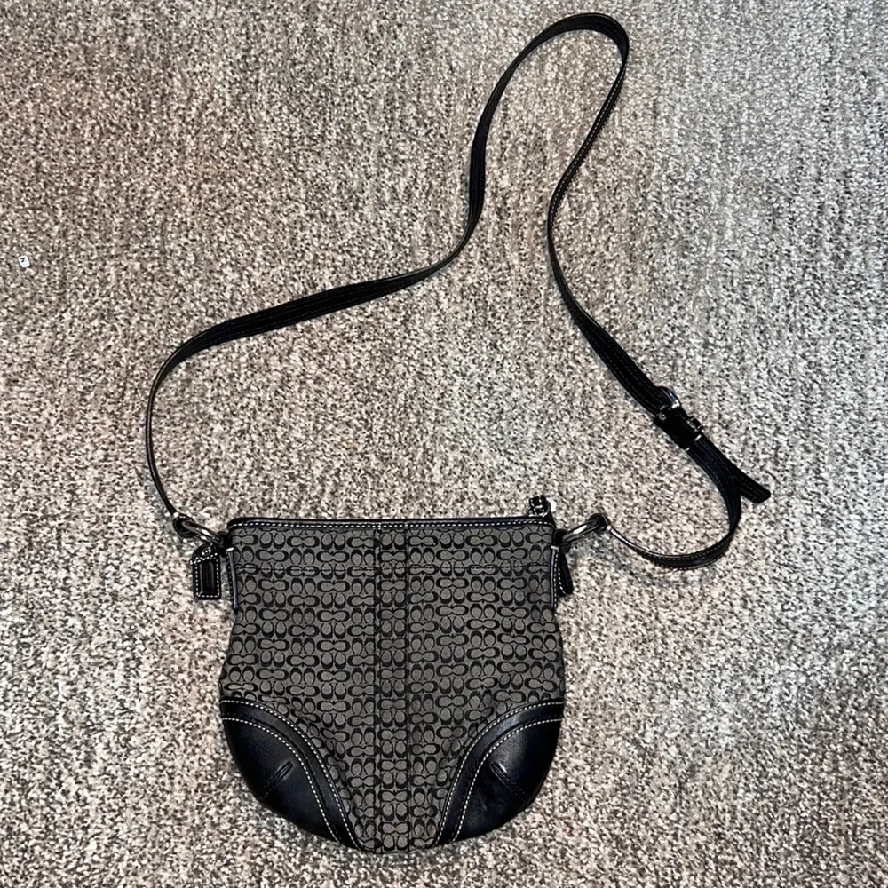 Coach Black and Gray Crossbody Bag